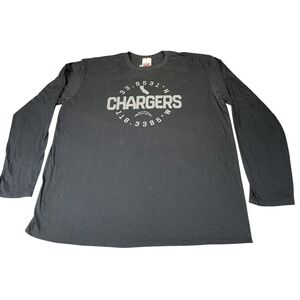 NFL Chargers Long Sleeve Shirt Mens 2XL Black Team Apparel Graphic NWT